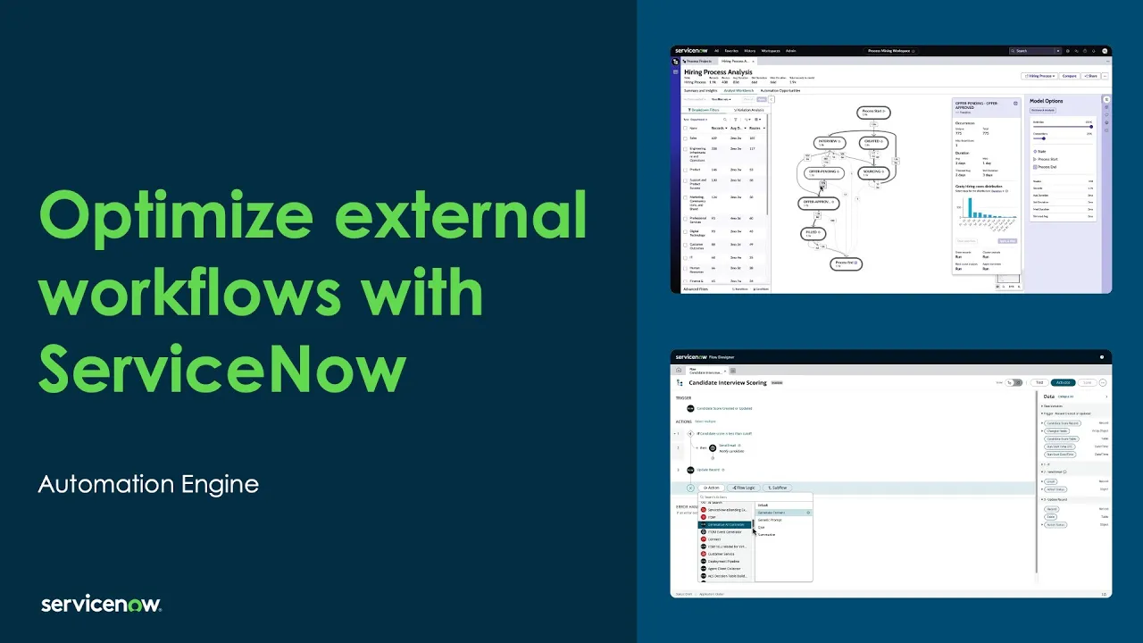 Optimize external workflows with ServiceNow
