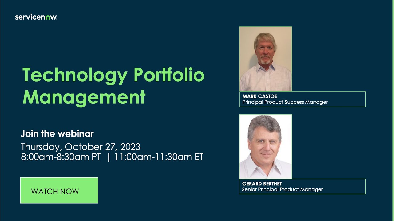 Last Thursday's with SPM: Technology Portfolio Management (TPM)