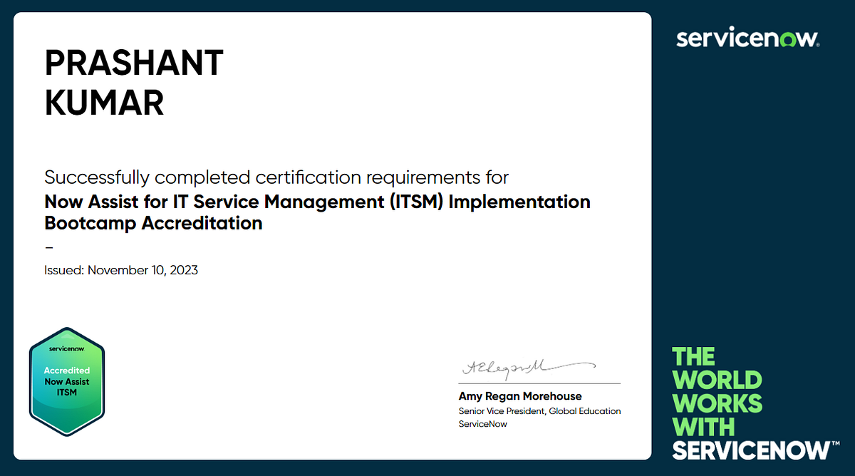 Now Assist for IT Service Management (ITSM) Implementation Bootcamp Accreditation