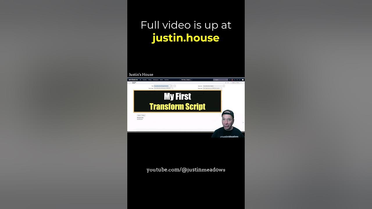 My First Transform Script - short 🩳 #servicenow #import #transform #administration #scripting