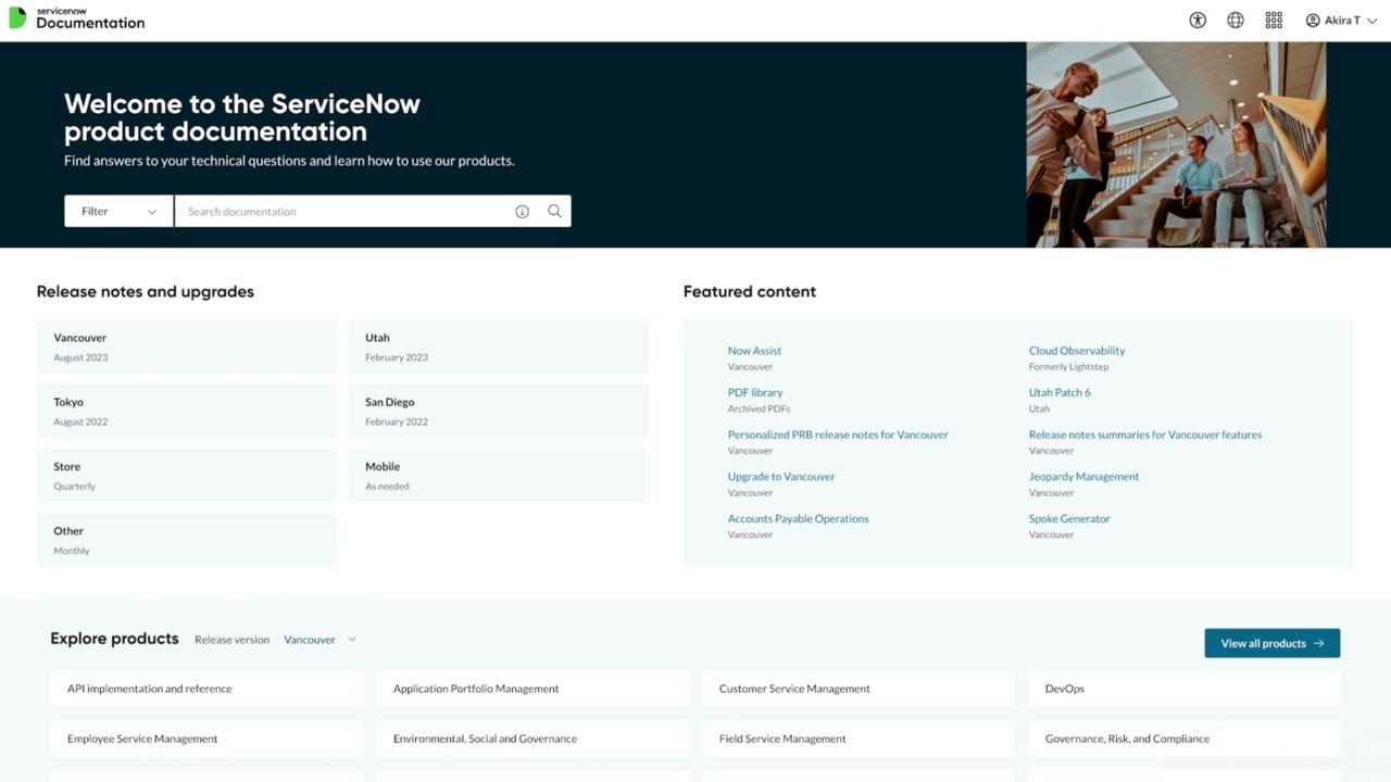 Product documentation site | Experience updates