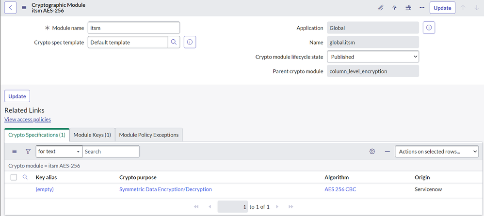 Encrypting columns (fields) using "Column Level Encryption"