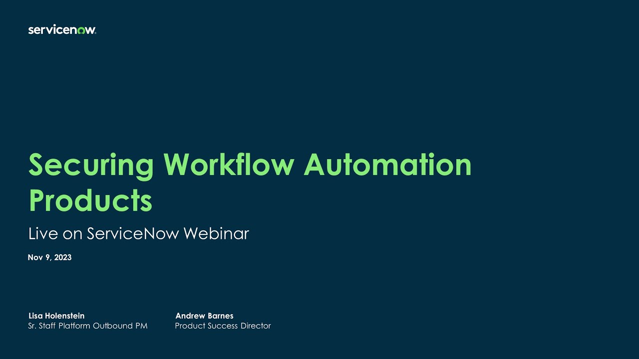 Platform Academy Session #44 - Nov 9, 2023 - Securing Workflow Automation Products