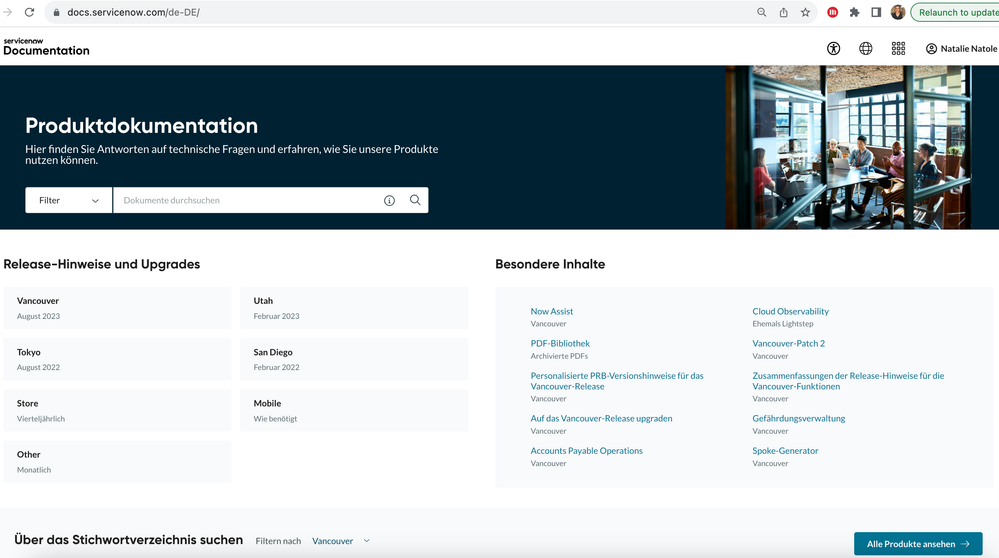 Dokumentation für das Vancouver-Release