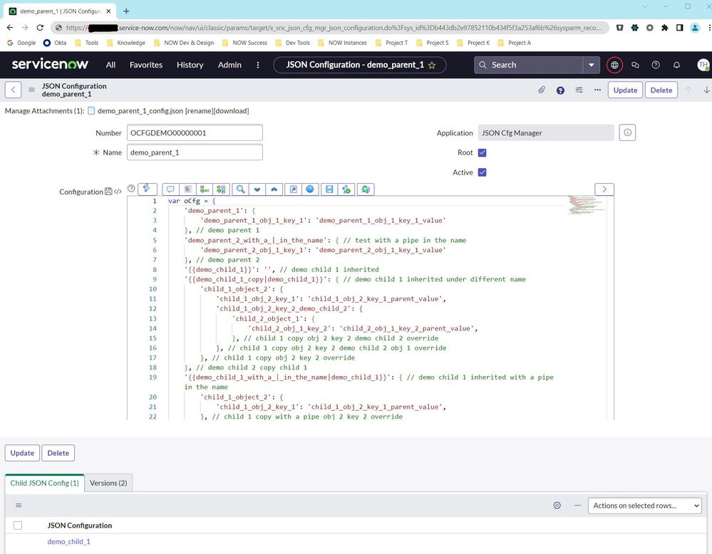 JSON Configuration Manager