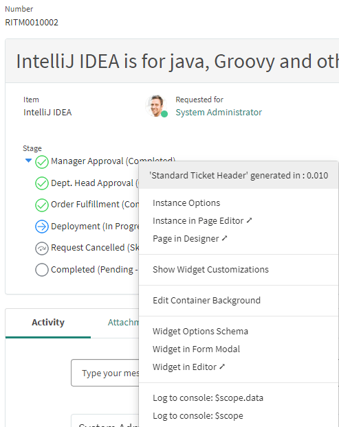 Enhancing service portal pages with AngularJS widget techniques