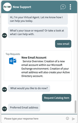 How to request catalog items in Now Assist in Virtual Agent
