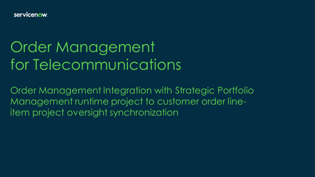 SPM integration with OMT - run time synchronization - customer order tasks and project tasks