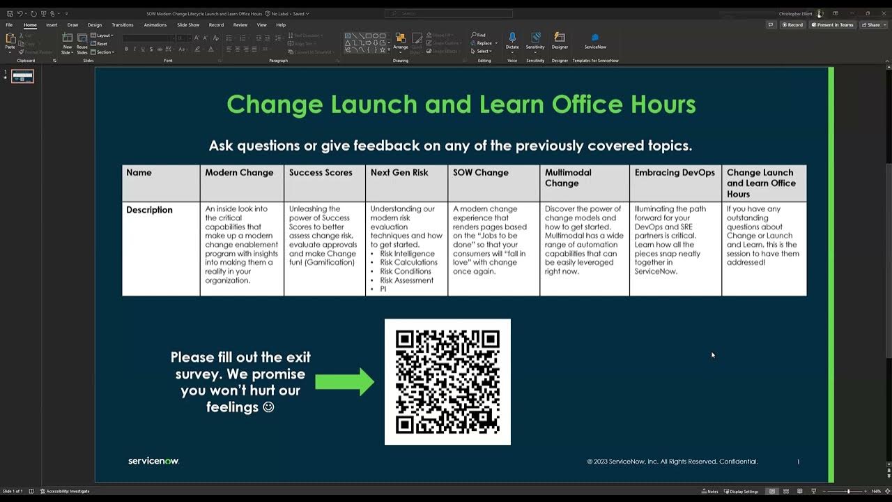 SOW   Modern Change Launch and Learn Session 7 Office Hours