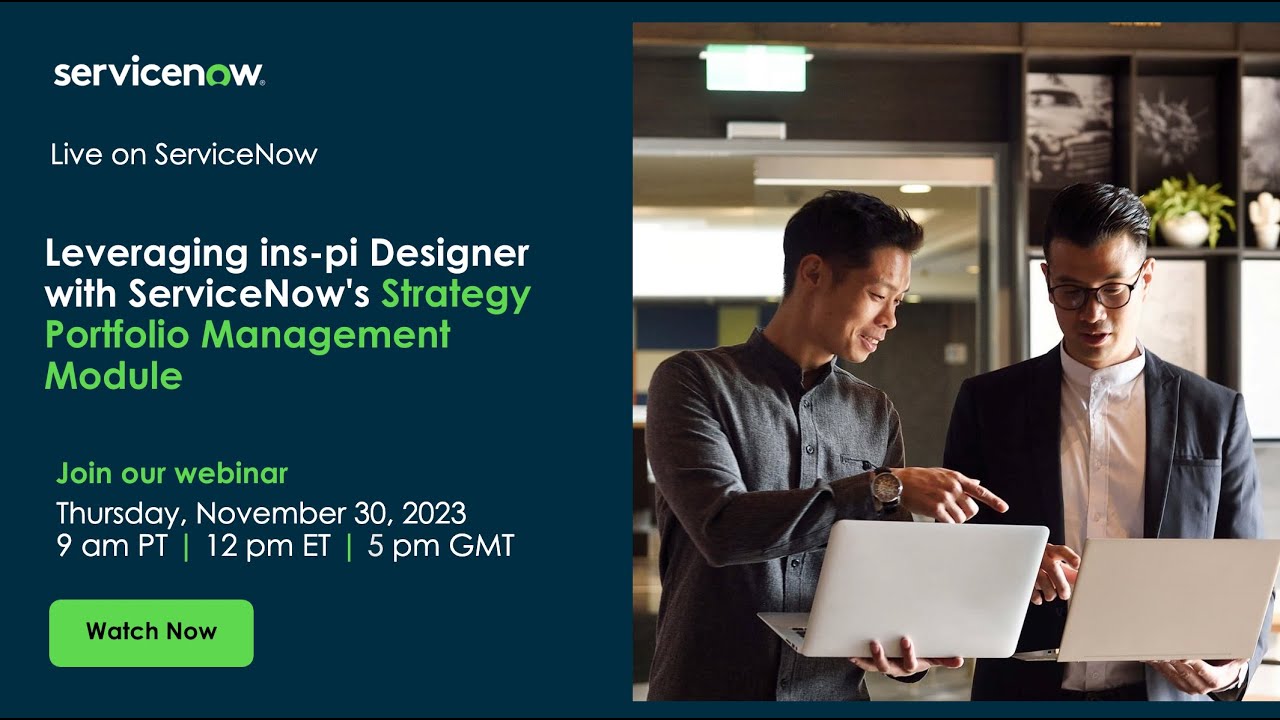 Leveraging ins-pi Designer with ServiceNow's Strategy Portfolio Management Module