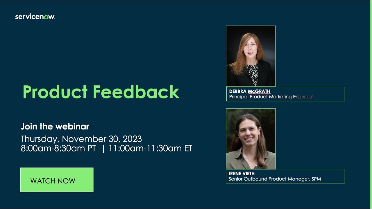 Last Thursday's with SPM: Product Feedback