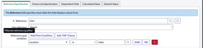 Reference Qualifiers in ServiceNow