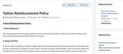 Benefits of using Knowledge in ServiceNow