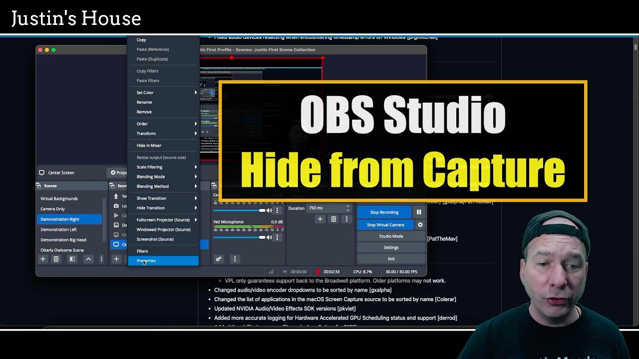 OBS Hide from Capture on Mac OS