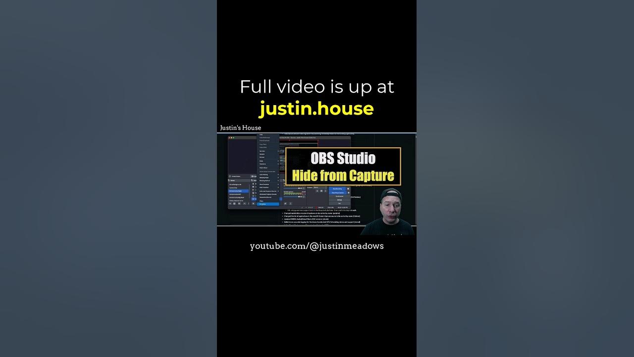 OBS Hide from Capture on Mac OS - short 🩳 #obsstudio #screenrecorder #demo
