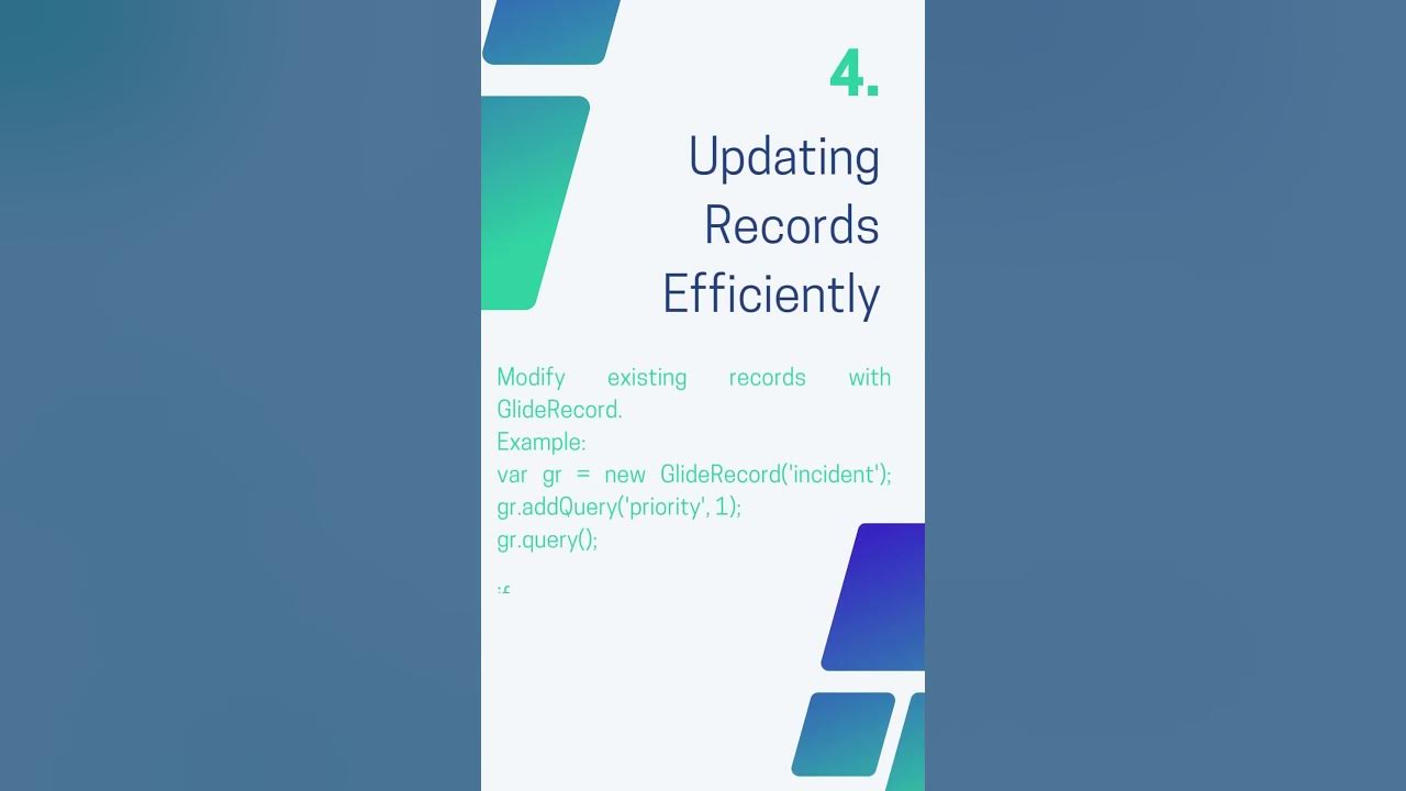ServiceNow Glide Record  #python #servicenow #coding #securitymanagement #technology