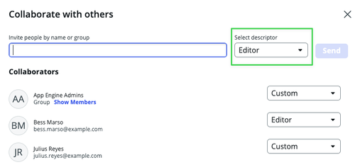 App Collaboration - Creating Custom Descriptors
