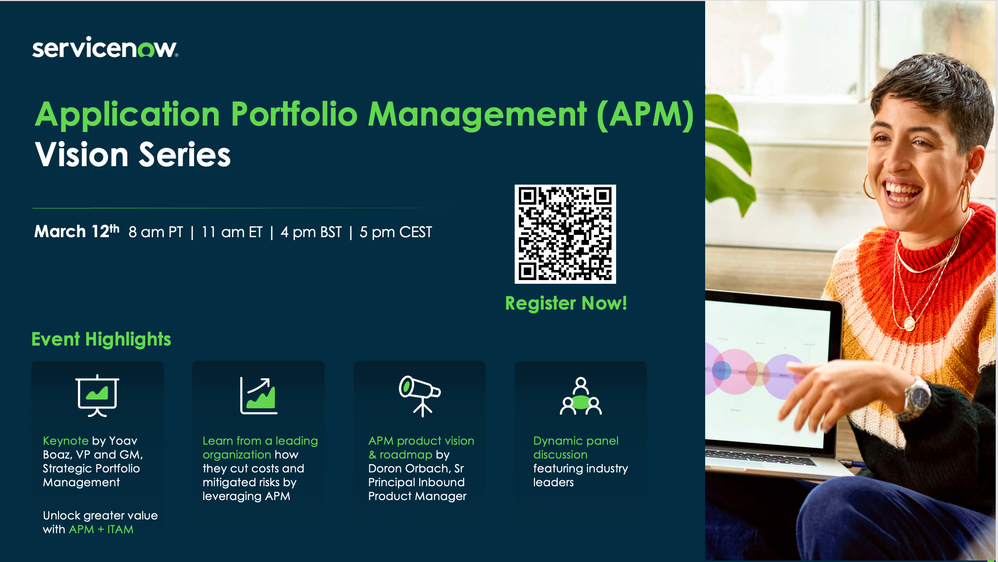 Register Now! Application Portfolio Management Vision Series on March 12th