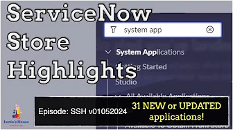 ServiceNow Store Highlights (SSH) v01052024