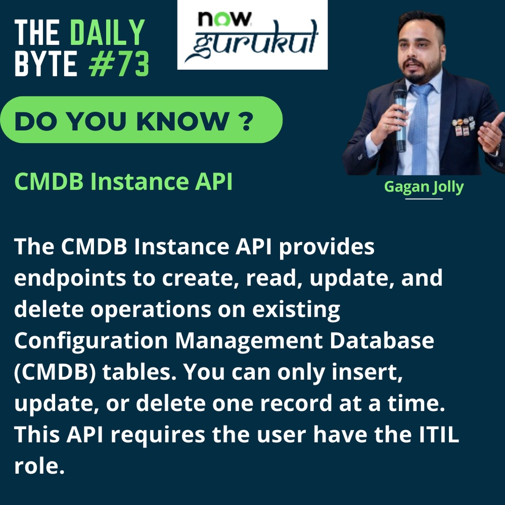 ServiceNow Community - Here is your Read of the Day !! 📚 | nowGurukul- The Daily Byte #73 ✅