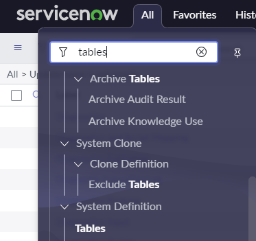 task table