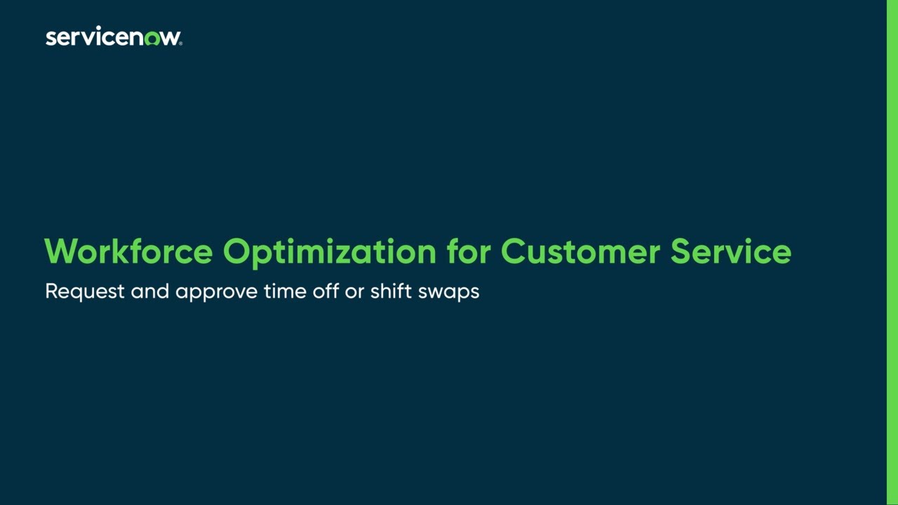 Workforce Optimization for Customer Service | Request and approve time off or shift swaps