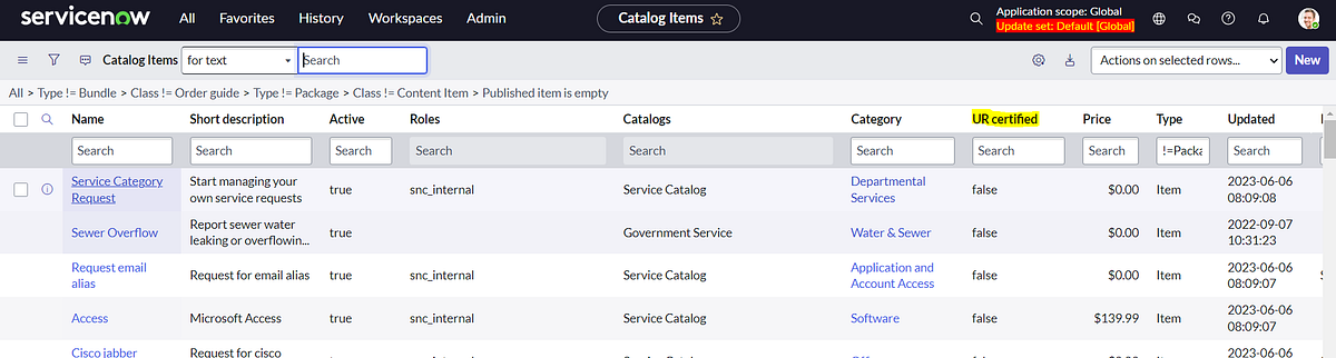 Creating Universal Requests for existing Catalog Items and Record Producers