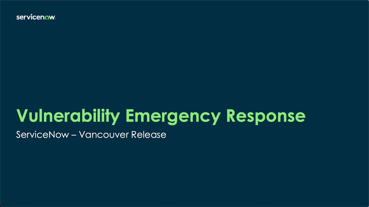 Vulnerability Emergency Response