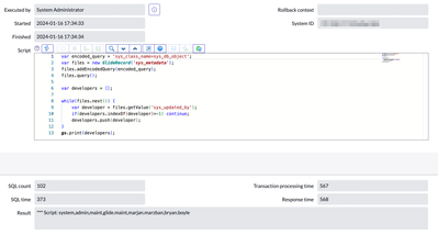 Improving script performance with GlideAggregate