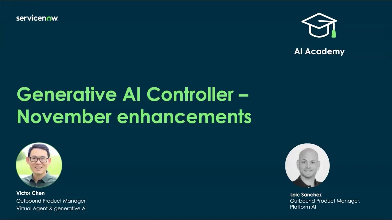 Generative AI Controller - November 2023 enhancements