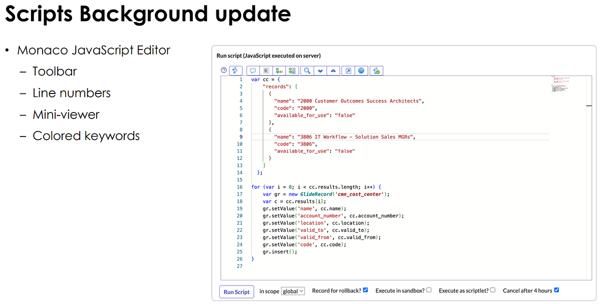 ServiceNow Washington DC Release Feature 2