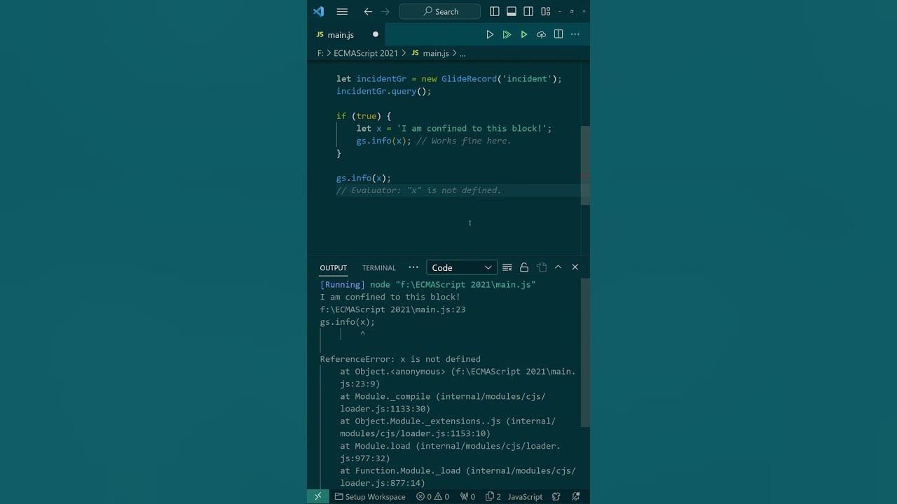 let and const instead of var - Learn #ServiceNow ECMAScript 2021 #servicenowdeveloper