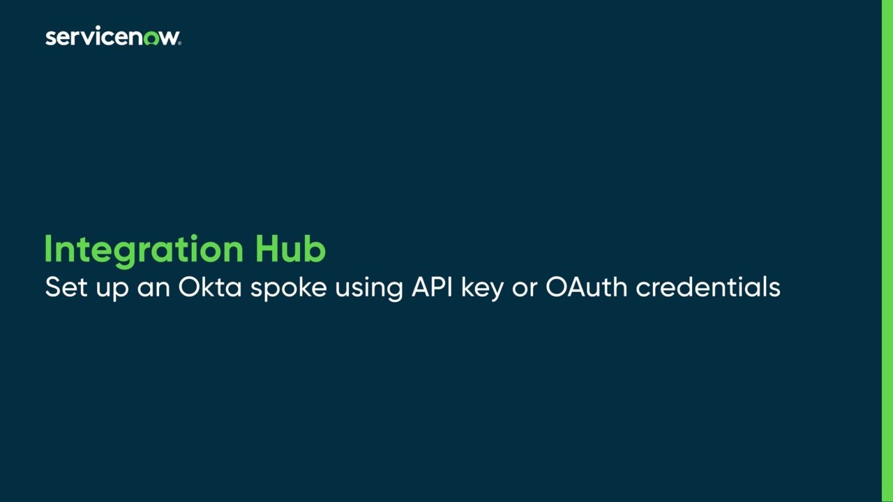 Set up an Okta spoke using API key or OAuth credentials