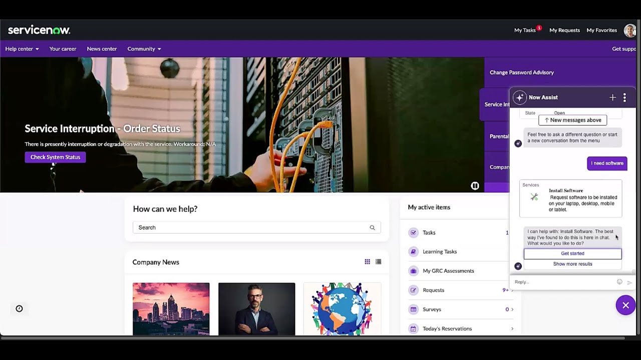 Put Gen AI to work for hardware and software requests using Now Assist