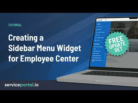 Creating a Sidebar Menu Widget for Employee Center
