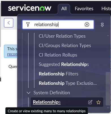 Como podemos criar uma nova lista relacionada na ServiceNow para a tabela change_request?