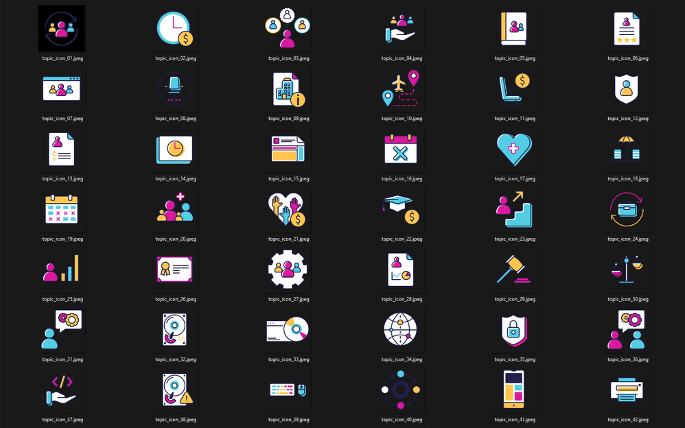 Topic Icons and Banner Images Employee Center Pro 30.0.4