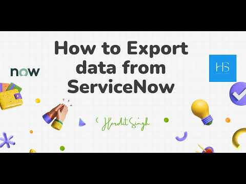 How to export data from ServiceNow?