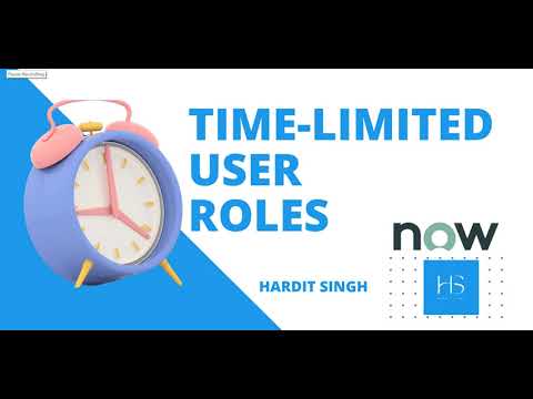 What is Time Limited User Role?