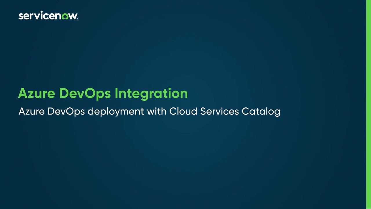Azure DevOps Integration | Azure DevOps deployment with Cloud Services Catalog
