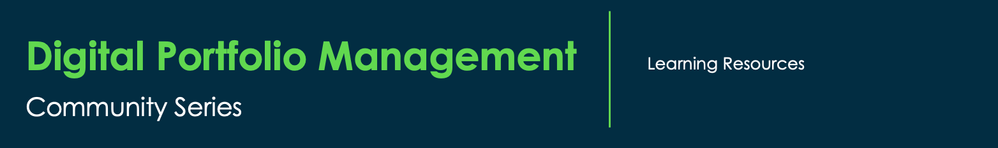 Digital Portfolio Management – Learning Resources
