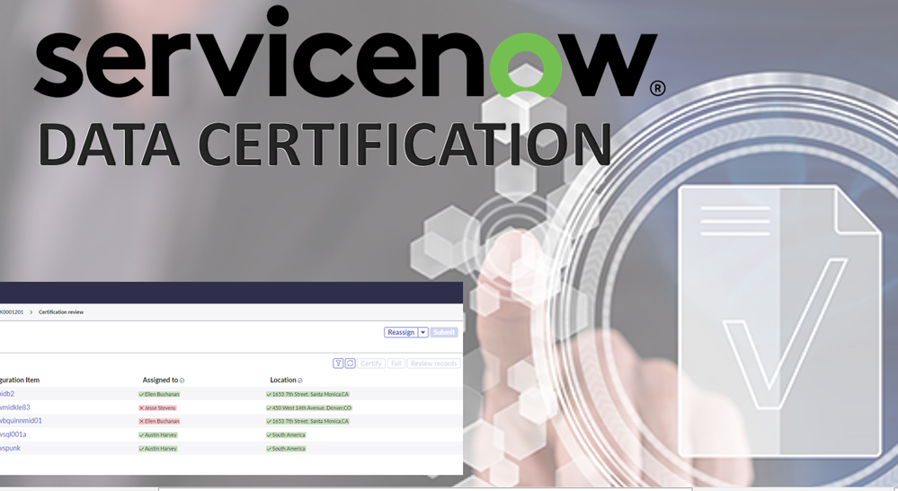 Video: Creating a Data Certification policy using ServiceNow Data Manager.