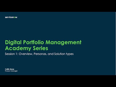 Digital Portfolio Management – Academy Series