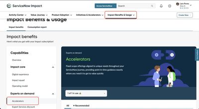 How do I request a ServiceNow Impact Accelerator?