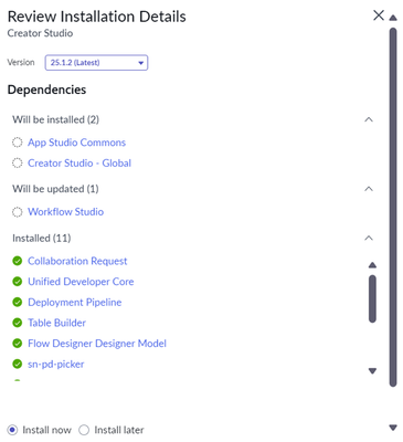ServiceNow Learning 158: Step by step guide of installing Creator Studio in PDI.