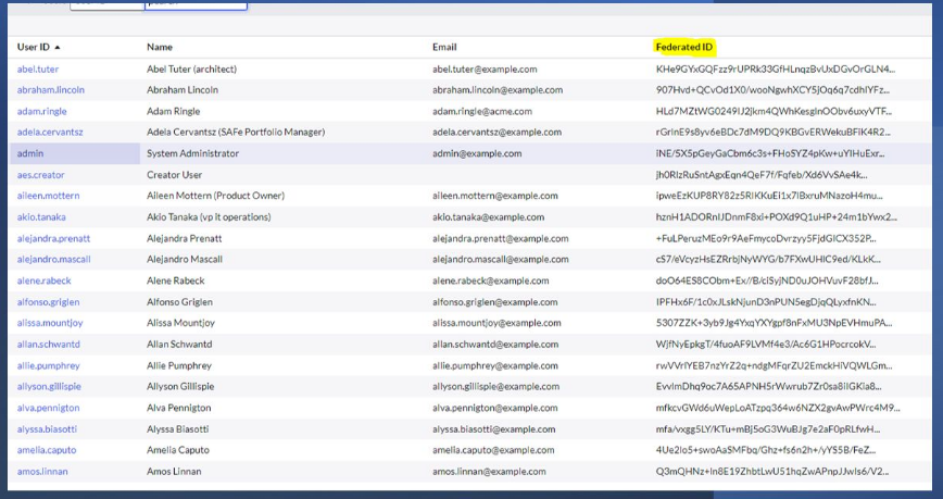 66. Federated ID field in User Table