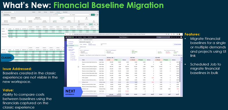 Financial Baseline Migration Guidance