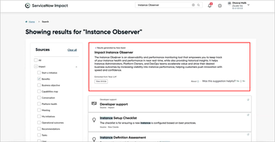 Easily find the Impact information you need with the new Impact GenAI Search