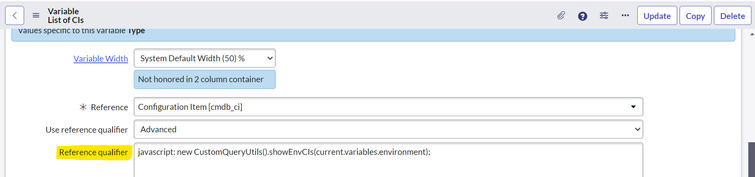 Dynamic Reference Field Values Based on Select box Choices in Catalog Item