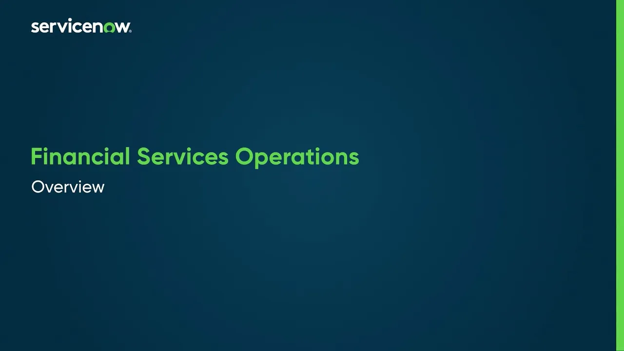 Financial Services Operations | Overview